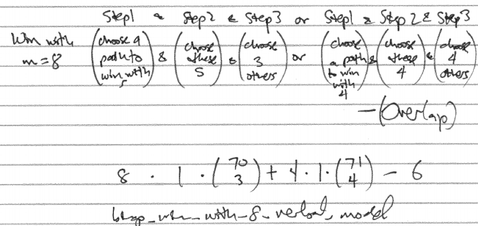 Verbal Model for BINGO Win with Eight Numbers