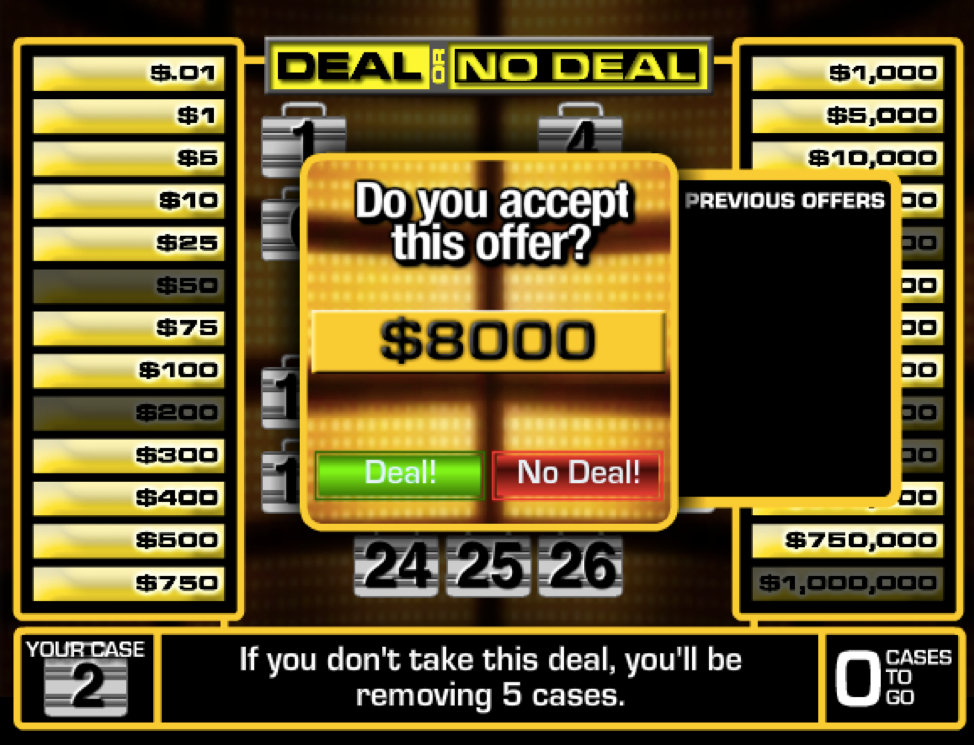 Deal or No Deal First Offer